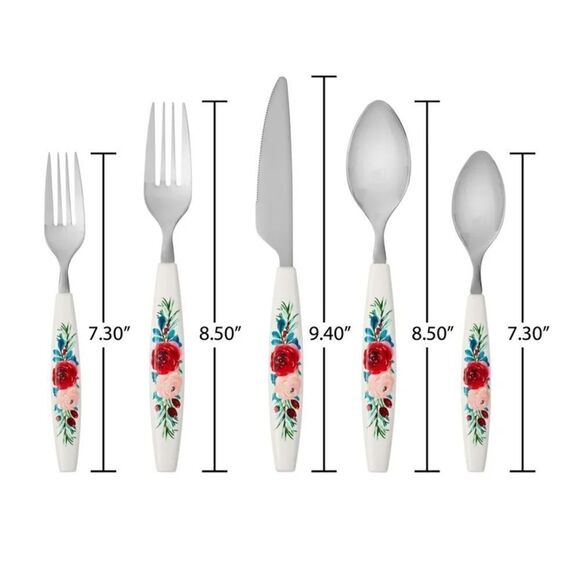 2023 🦋 New Pioneer Woman Wishful Winter 20-Piece Flatware Set - Picture 6 of 8